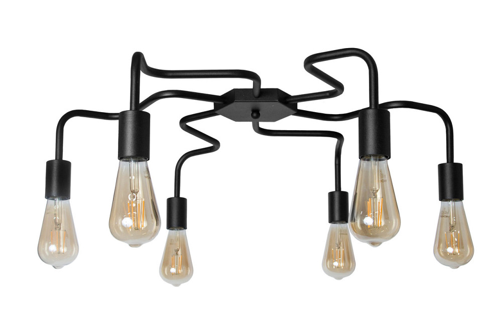 Потолочная люстра паук черная на 6 лампы Laminari NL 17503-6 BK Одесса - изображение 1