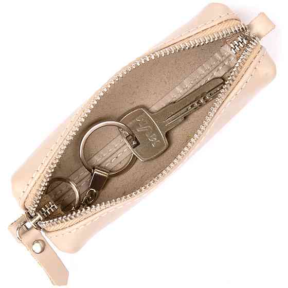Шкіряна ключниця GRANDE PELLE 11383 Бежевий Київ