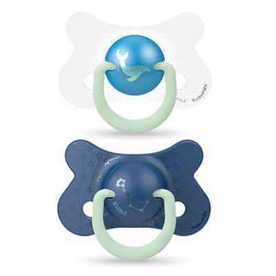 Пустышка Suavinex Синий кит 18 мес. 2 шт ночная (307011) Винница