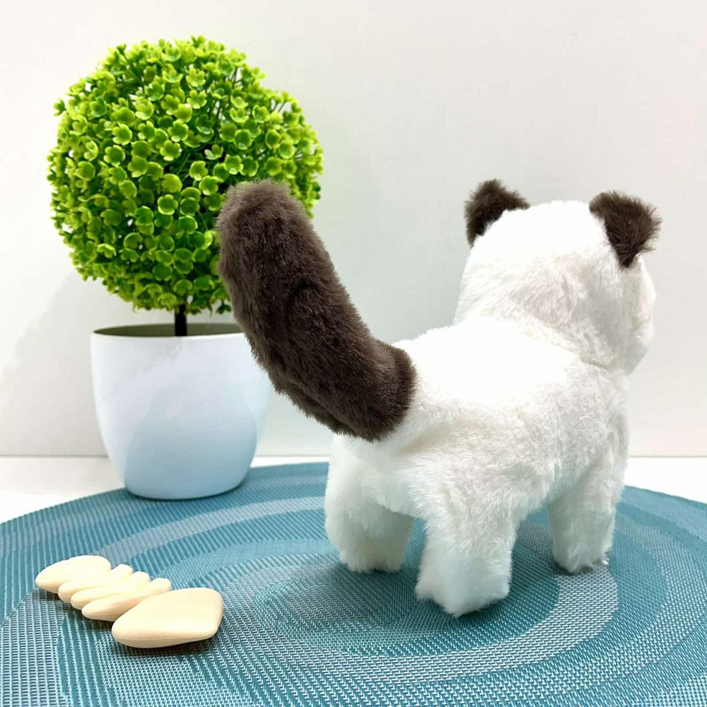 Кошеня інтерактивне ходить видає звуки ворушить хвостиком в рюкзаку Білий з чорним (777-23C) Чернігів - фото 3