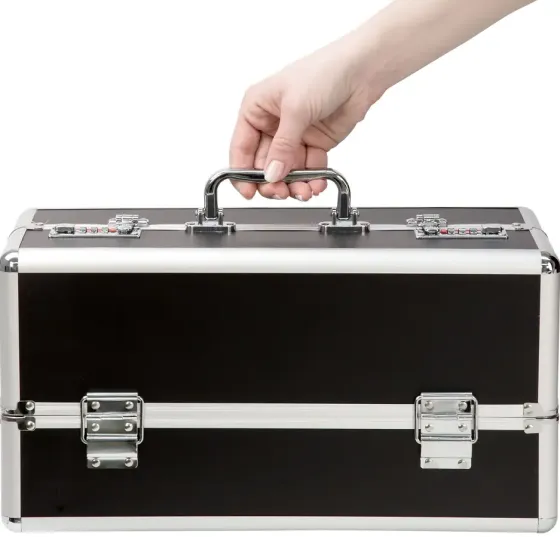Великий кейс для зберігання секс-іграшок BMS Factory Large Lokable Vibrator Case Black, кодовий замо Львів