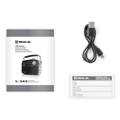 Портативний радіоприймач REAL-EL X-545 Black Вінниця - фото 7