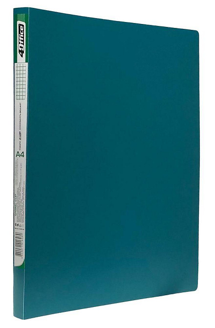 Швидкозшивач пластиковий A4 "4Office" 4-213-04 +кишеня 500мкн, зел.,PP, шт Київ - фото 1