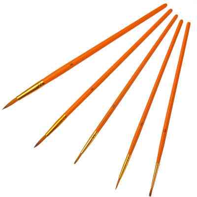 Пензлик для малювання Maxi набір 5 шт синтетичний ворс, круглі (№ 0, 2, 3, 6, 8) коротка ручка (MX60875) Вінниця