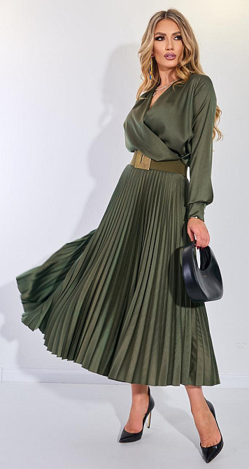 Костюм зі спідницею гофре із шовку (42) Київ - фото 6