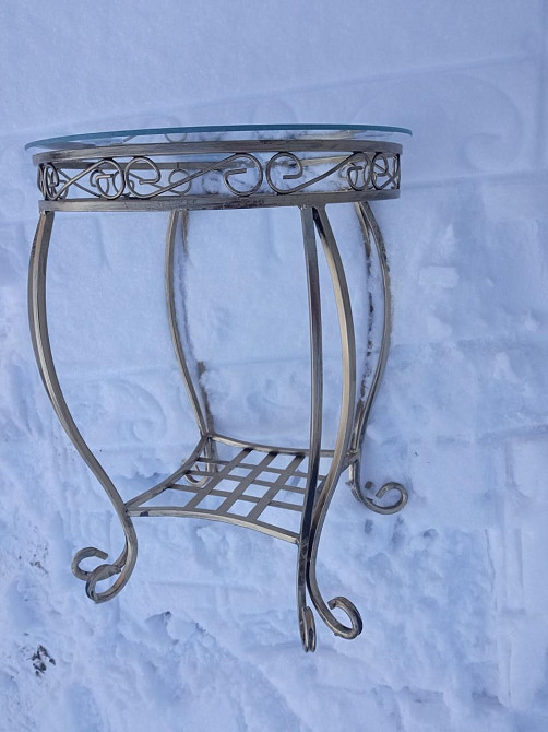 Столик журнальний кований круглий М-095 Київ - фото 6