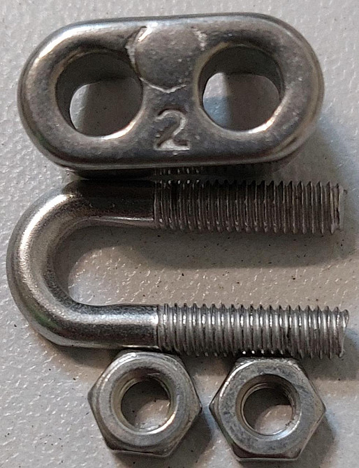 Затиск троса "GoralMet" 2 мм з нержавіючої кислотостійкої сталі AISI 316 Київ - фото 2