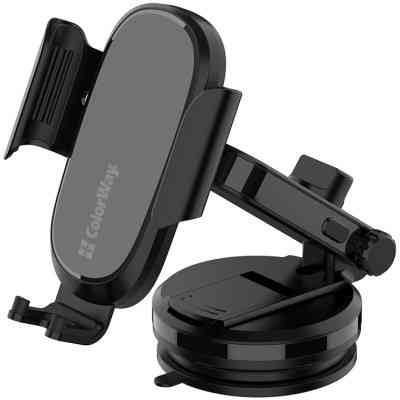 Універсальний автотримач ColorWay Dashboard Car Wireless Charger 15W Black (CW-CHAW037Q-BK) Вінниця