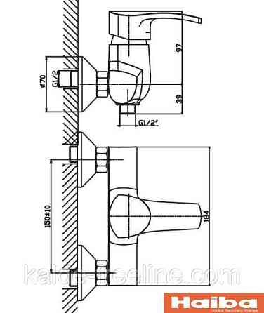Смеситель для ванны Haiba Focus. Chr-003 Харьков