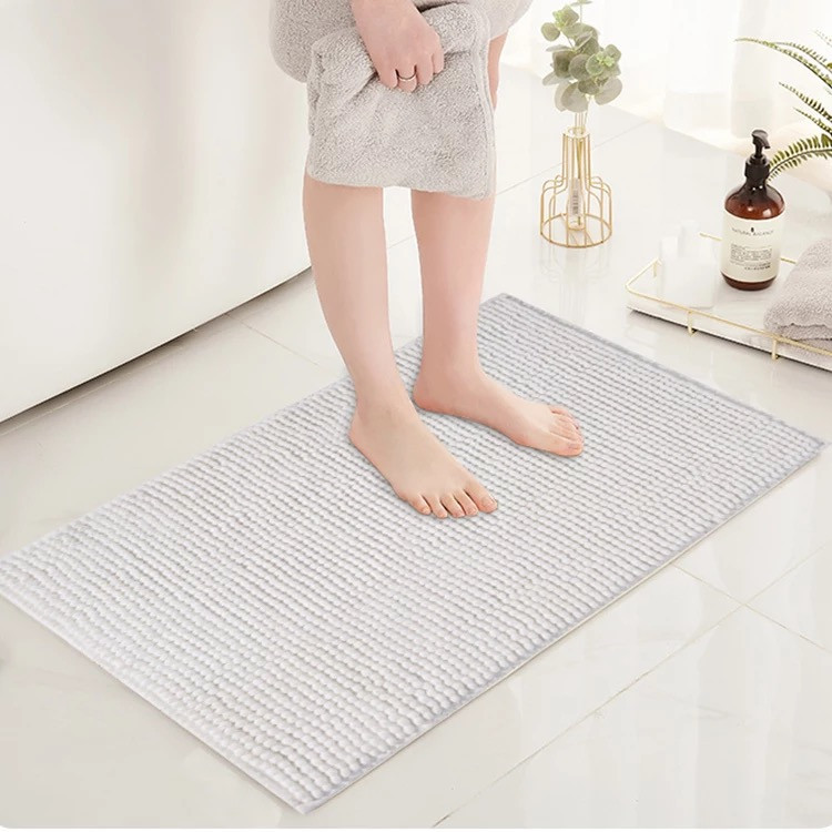 Коврик для ванны и душа с мягким длинным ворсом Bathlux 80*50, нескользящий Белый Каменец-Подольский - изображение 1
