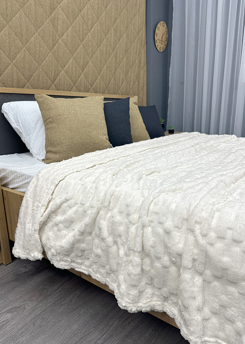 Плед-покривало 200х230 см (+-5см) Молочний (87-241) Київ - фото 7