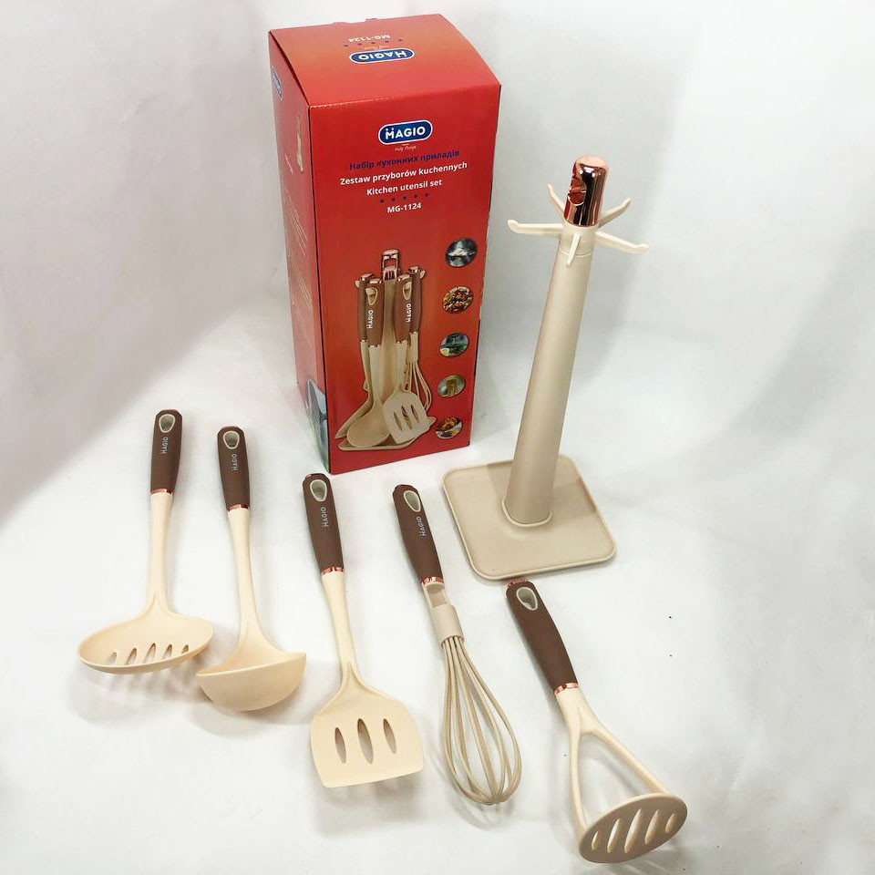 Силиконовые кухонные принадлежности набор, Набор кухонных предметов из силикона поварской AO-92 Киев - изображение 1
