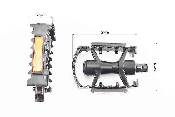 Педалі MTB 9/16" (100x66x25mm) алюмінієві, чорні Київ
