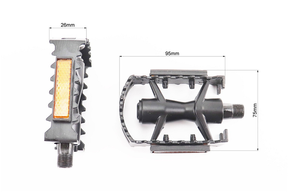 Педалі MTB 9/16" (100x66x25mm) алюмінієві, чорні Київ - фото 2