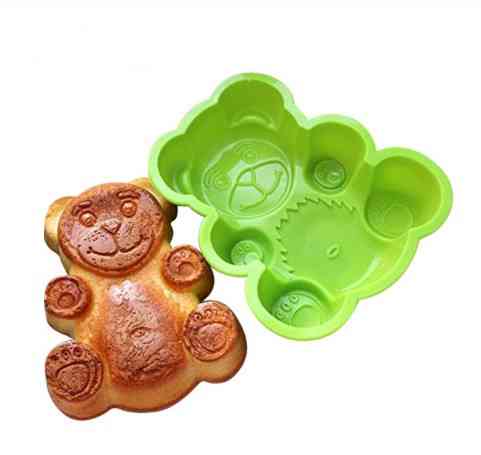 Форма силиконовая для выпечки Мишка 18 на 15 см салатовый Киев