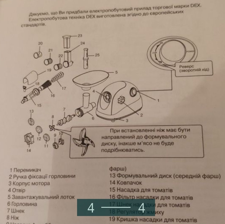 М'ясорубка: DEX DMG-155Q. Київ - фото 3