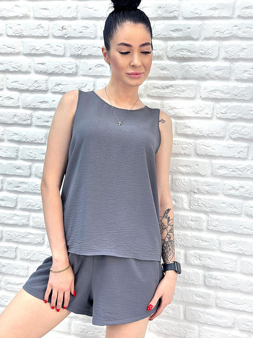 Літній костюм "Ender" оптом | Розпродаж моделі Графіт, 42-44 Київ - фото 5