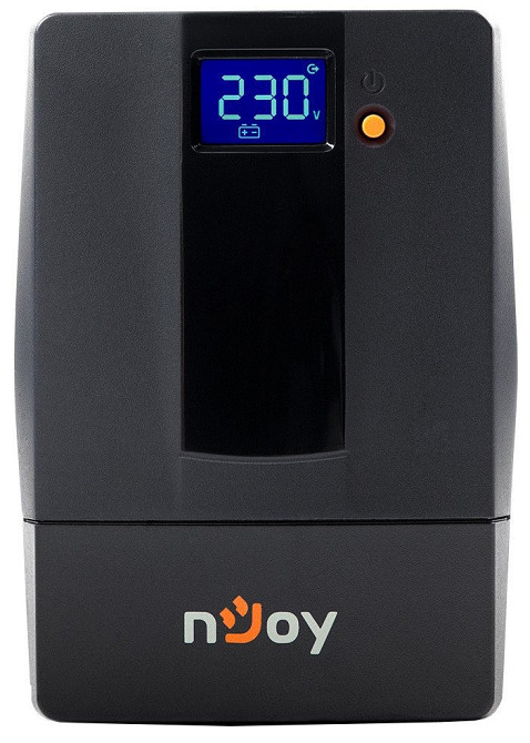 ДБЖ NJOY Horus Plus 600 (PWUP-LI060H1-AZ01B) Lin.int., AVR, 2 x євро, USB, LCD, пластик ( Чорний ) Харків - фото 1
