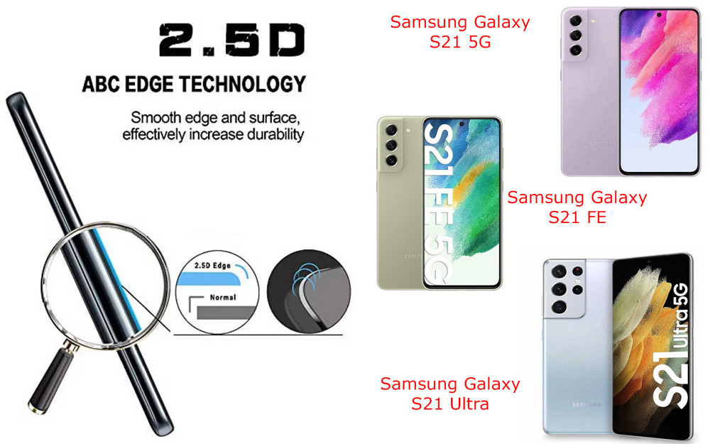 Защитное стекло ArmorGlass для Samsung Galaxy S21 5G, S21 FE, S21 Ultra – устойчивое к царапинам и ударам Киев - изображение 2