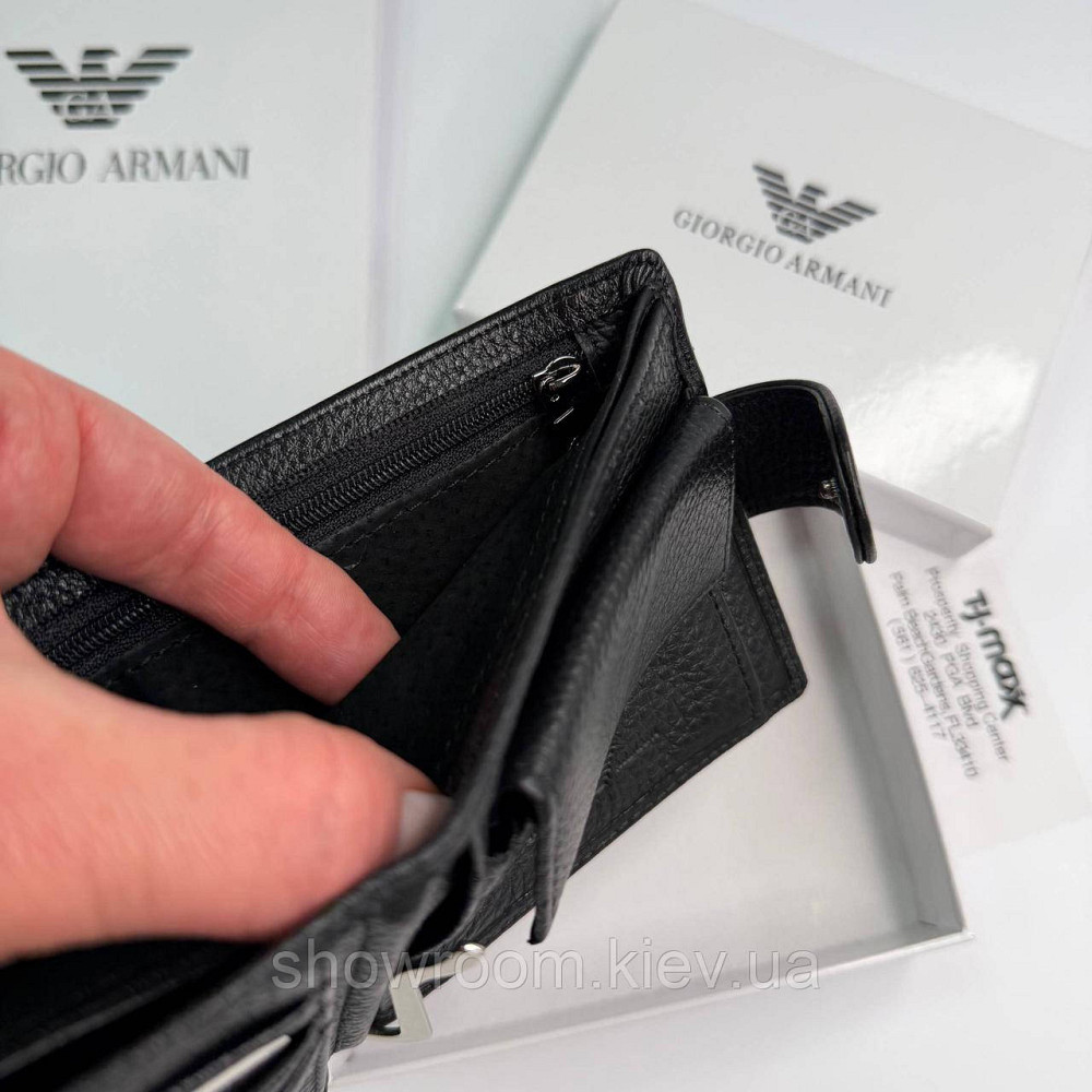 Мужской кожаный зажим на застежке Armani (6603) Киев - изображение 4