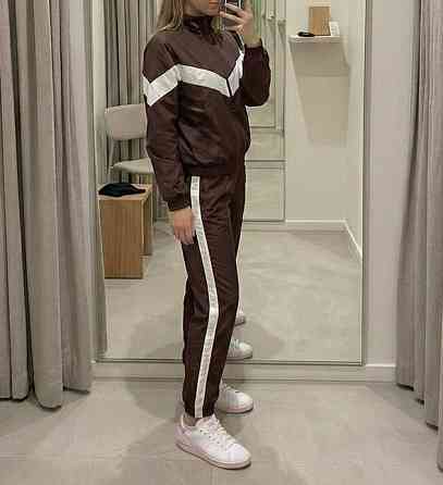 Женский плащевой костюм двойка: кофта и штаны в спортивном стиле плащевка эмми 42/44, Шоколад Одесса