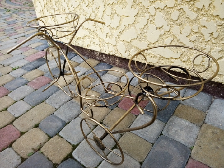 Подставка кованая для цветов «Ровер» на 3 вазона, стойка под цветы, вазон Киев - изображение 3