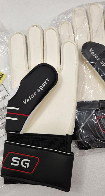 Воротарські рукавиці Sportout з Fingersave для дітей та дорослих, 4мм латекс, чорні Розмір L Рівне - фото 8