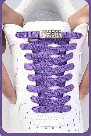 Шнурки еластичні без зав'язок з магнітною застібкою зі стразами Сміла