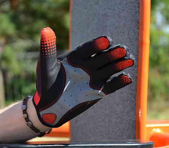 Рукавички для фітнесу MadMax MXG-101 X Gloves Black/Grey/Red XXL Каменское