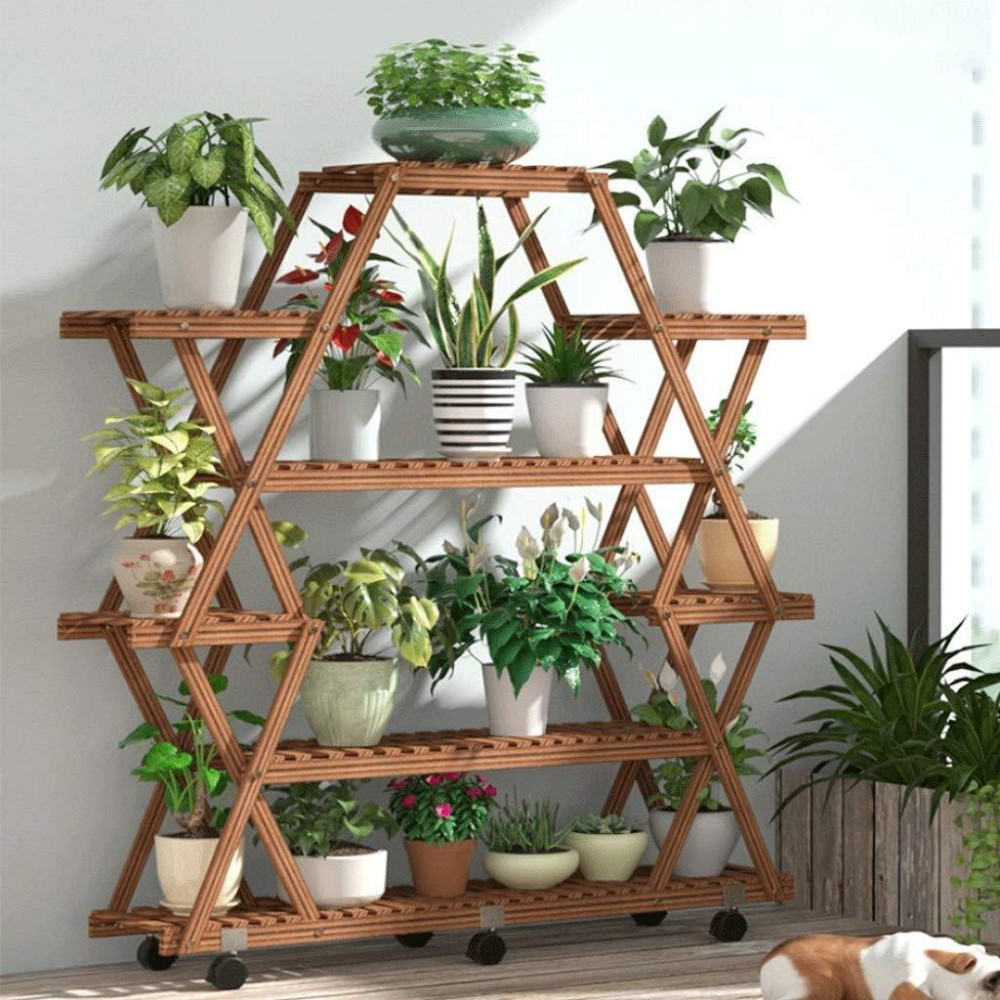 Підставка для квітів "Палезо" на коліщатках капучино Миколаїв - фото 1