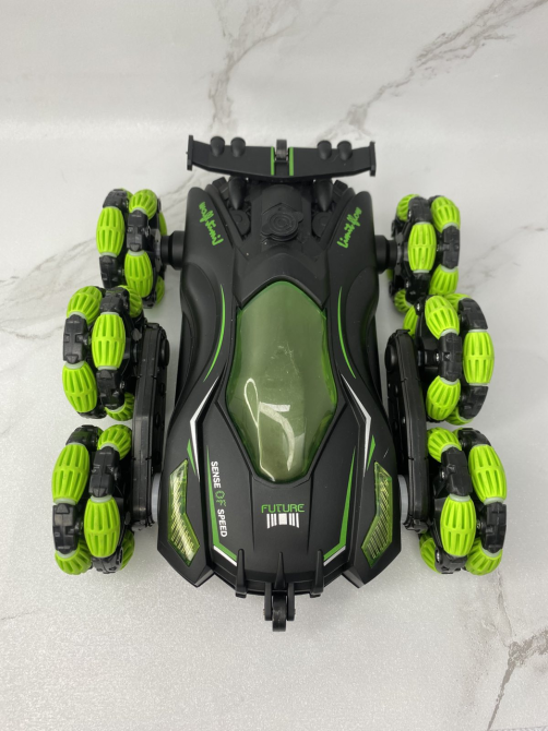 Б/В Трюкова машинка-перевертень Stunt Spray Truck PRO 6WD 1:18, 2.4 GHz, обертання 360°, LED, парогенератор, акумулятор, зелена Київ - фото 7