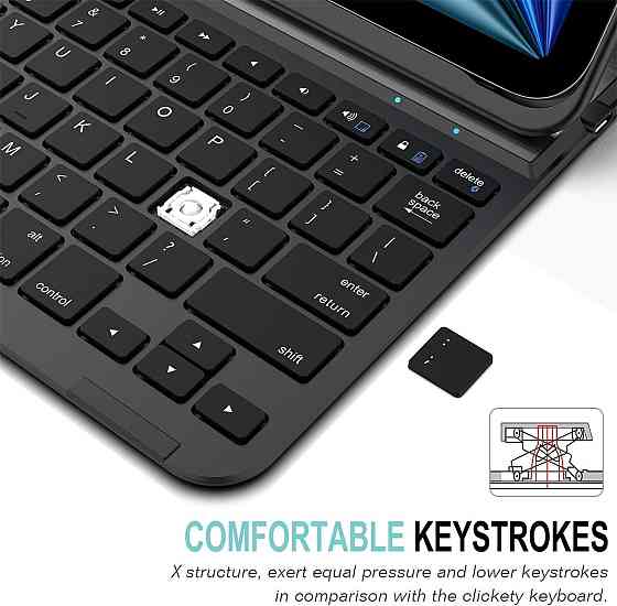 Чехол-книжка с клавиатурой для iPad Air 11-inch(M2/М3)/ iPad Air 5 2022/Air 4 2020 10.9/iPad 4-го покол. 10.9 / iPad Pro 11 2018 Днепр