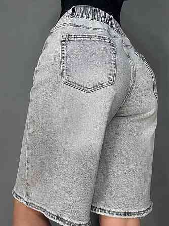 Шорти жіночі джинсові Liana 4-017 4-018 бермуди з резинкою на таліїі великі розміри сірі, сірий, З6, 36, 100 см, 130 см Київ