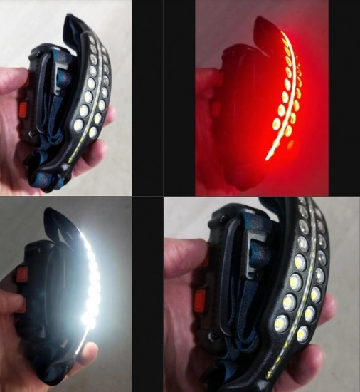 Налобный фонарь аккумуляторный белые и красные LED, сенсорное управление Винница - изображение 3