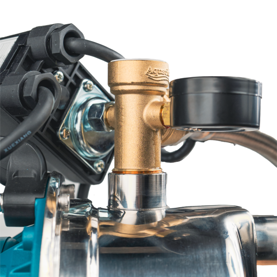 Станция 1.0кВт Hmax 44м Qmax 73л/мин нерж (самовосплавающий насос нерж) 50л Украина LEO (775313/50) Ровно