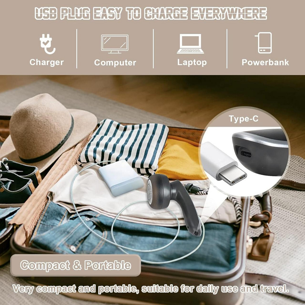 Электрический ремувер катышков GUBOOM, перезаряжаемый триммер для ткани с LED-дисплеем, для одежды и мебели Киев - изображение 5