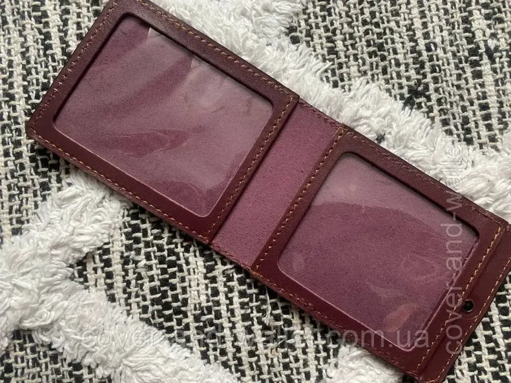 Універсальна обкладинка з гладкої глянсової шкіри "Посвідчення Україна" Київ - фото 3