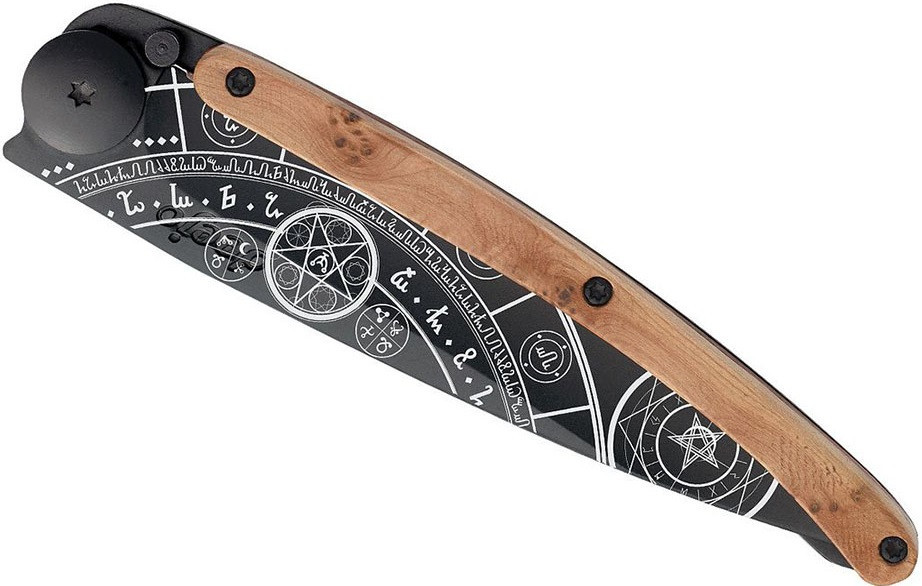 Универсальный Складной Нож с лазерной гравировкой Эзотерический Deejo 