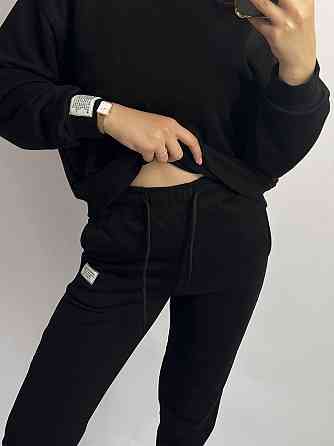 Костюм спортивний жіночий трикотажний Чорний XL/XXL Харків