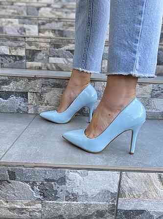 Туфлі жіночі S.S блакитні еко-лак каблук 10см 37р.40р. (4457) Коломыя
