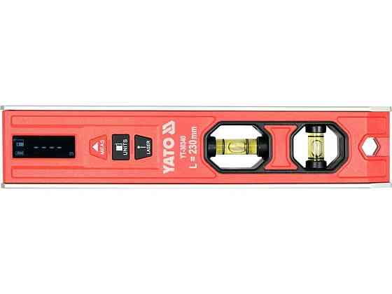 Рівень "TORPEDO" з лазерним дальноміром YATO: L= 230мм. 2 капсули, магніті, лазер — до 20 м, акум — 300 м Одеса