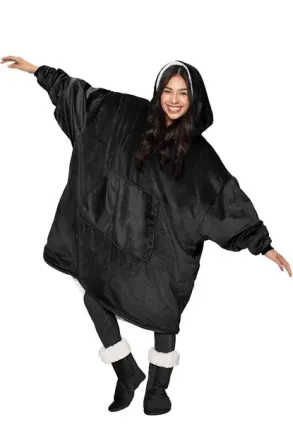 Asics Толстовка-плед с капюшоном для мужчины и женщины - / Плед толстовка, худи Черный Киев