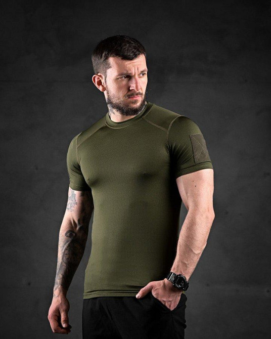 Тактична футболка вологовідвідна samuray Cooltuch oliva Одеса - фото 9