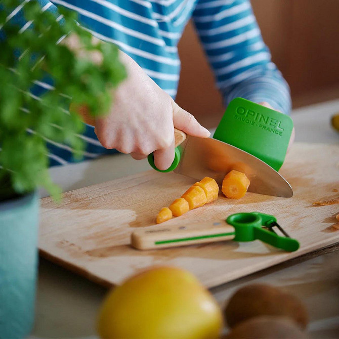 Універсальний Набір Кухонних Ножів 3 предмета Opinel "Le Petit Chef" Green (002577) Нержавіюча сталь Нововолинськ - фото 10
