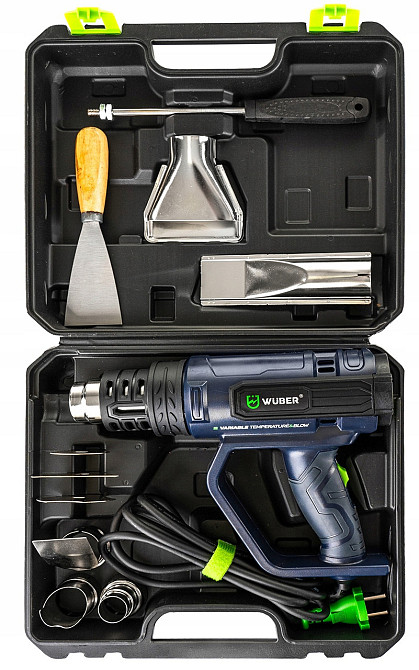 Фен будівельний Wuber 2200W 650 °C з регулюванням температури (Польща) Київ - фото 9