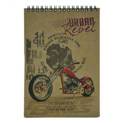 Блокнот Buromax spiral top, А5, 80sheets, KRAFT, white, perforation,assorted (BM.2473) Винница