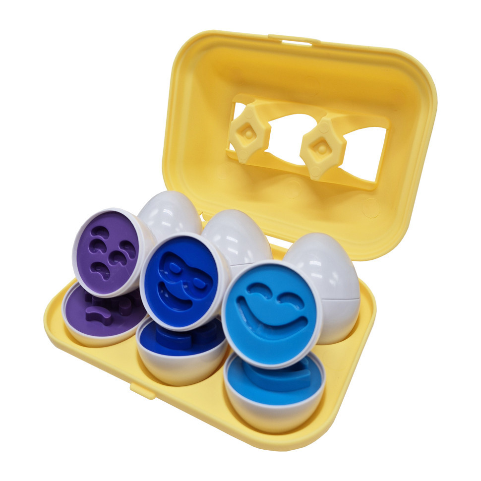 Сортер-головоломка Монтессорі Яйця зі смайлами DF29B 6 шт. в лотку Вінниця - фото 1