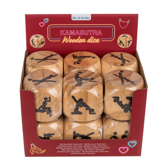 Дерев'яний кубик Kama Sutra Wooden Dice, 6x6 см Sex Aura Київ