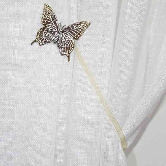 Магніти для штор і гардин (137м) Метелик набір 2 шт Золотистий з сріблястим (81-048) Київ