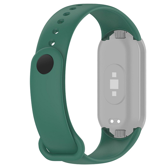 Силіконовий ремінець для Xiaomi Mi Band 8 Soft Touch Темно-зелений (Dark Green) Київ - фото 2